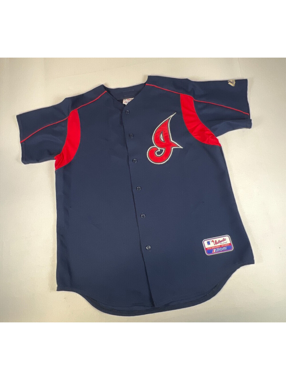 Vintage Majestic MLB Cleveland Indians Authentic Collection Jersey Mens Blue - Picture 4 of 8